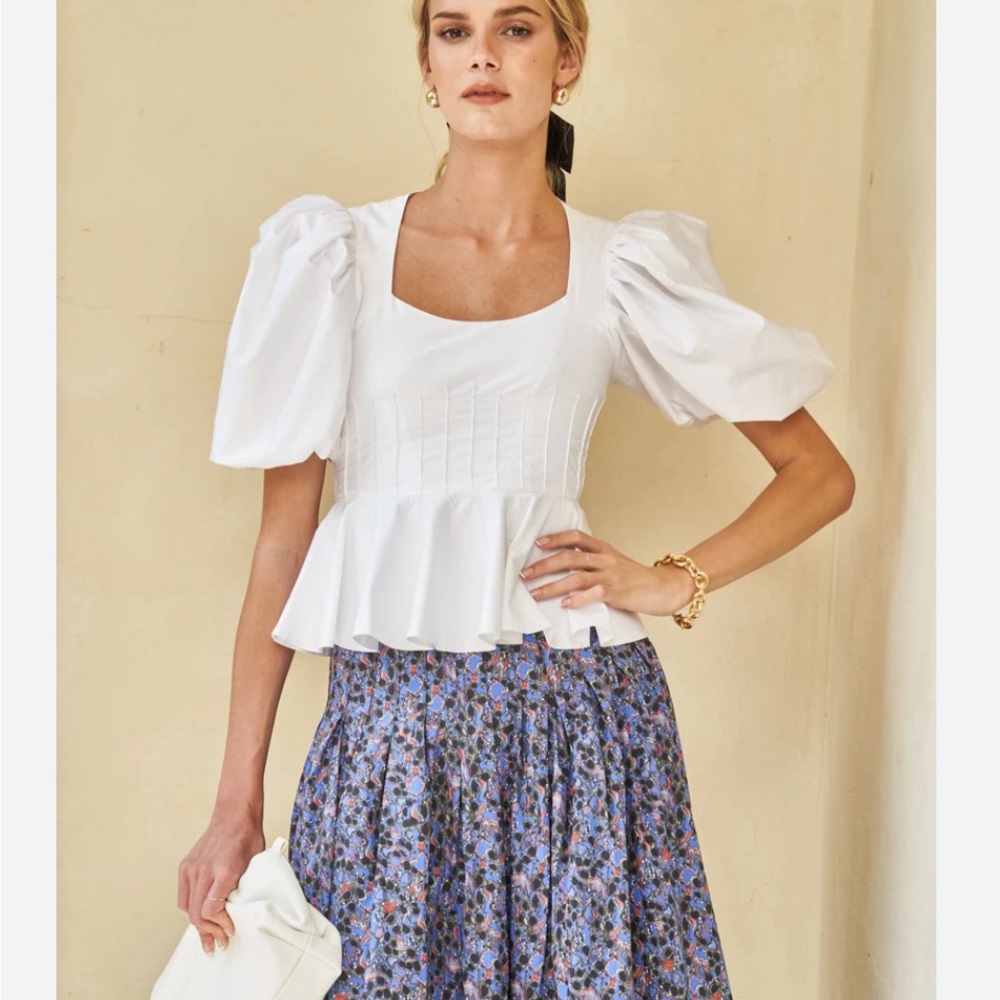 Hunter Bell Camille peplum top. Size 10. Worn one and dry cleaned.